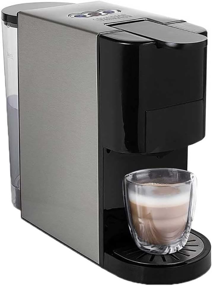 Detalle de Princess Machine à café multi-capsules 4 en 1 – 800 ml, 1450 W, Noir et argent