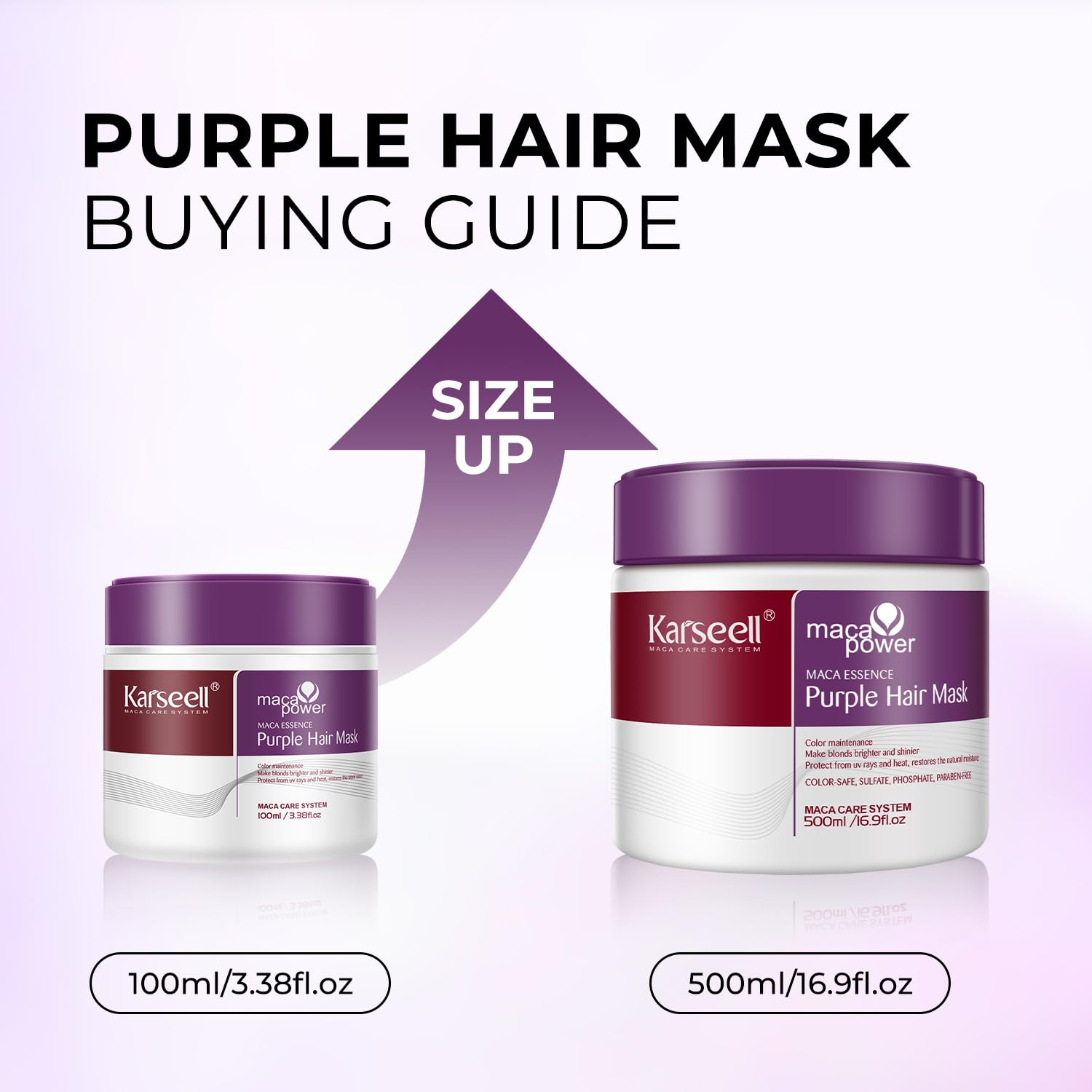 Detalle 2 de Karseell Purple Haarmaske 100 ml – violett für Blond-, Grauab Haar