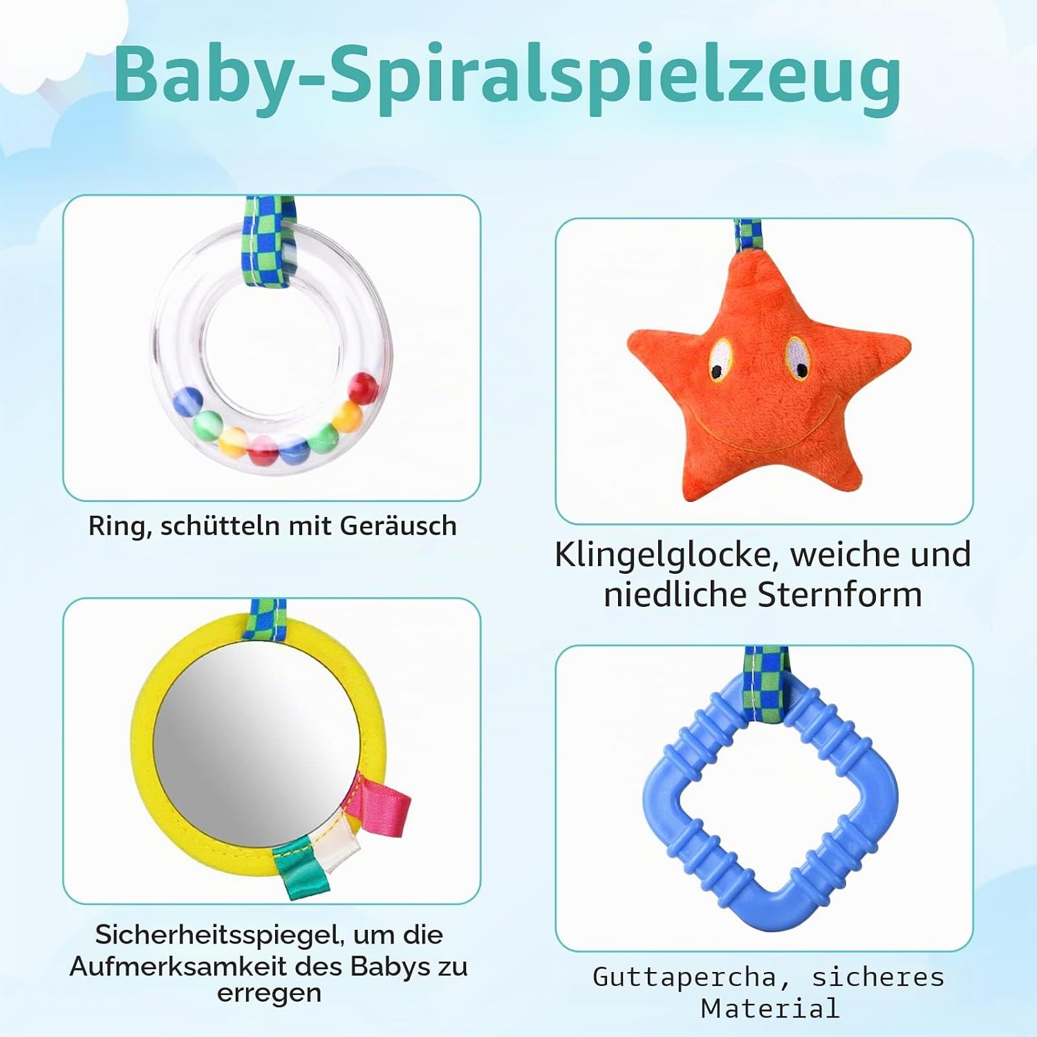 Thumbnail 2 de Vicloon Activity-Spirale Spielzeug – Spiralspielzeug für Babyschale, Wiege und Kinderwagen ab 0+ Monaten