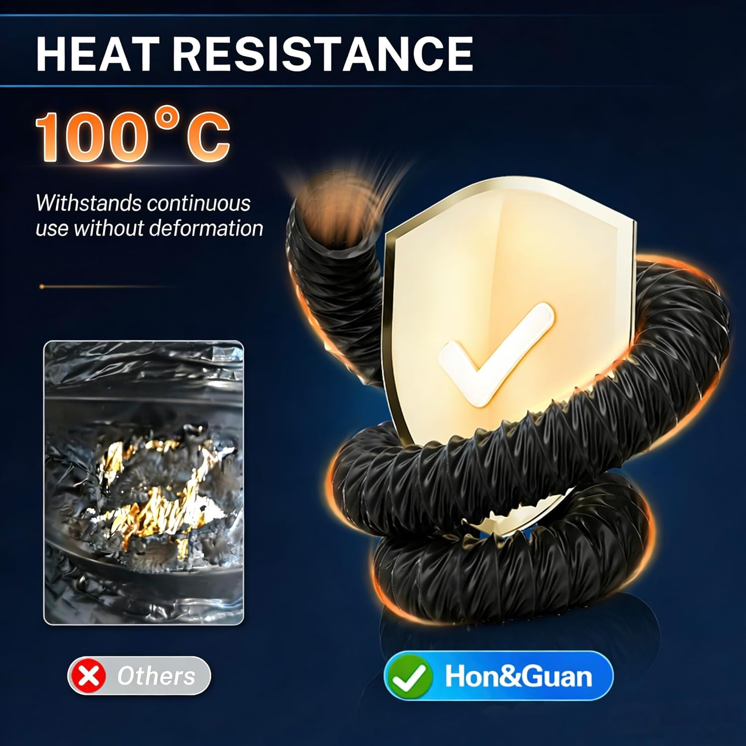 Thumbnail 1 de 75mm nylon flexible ventilation hose 2.5m