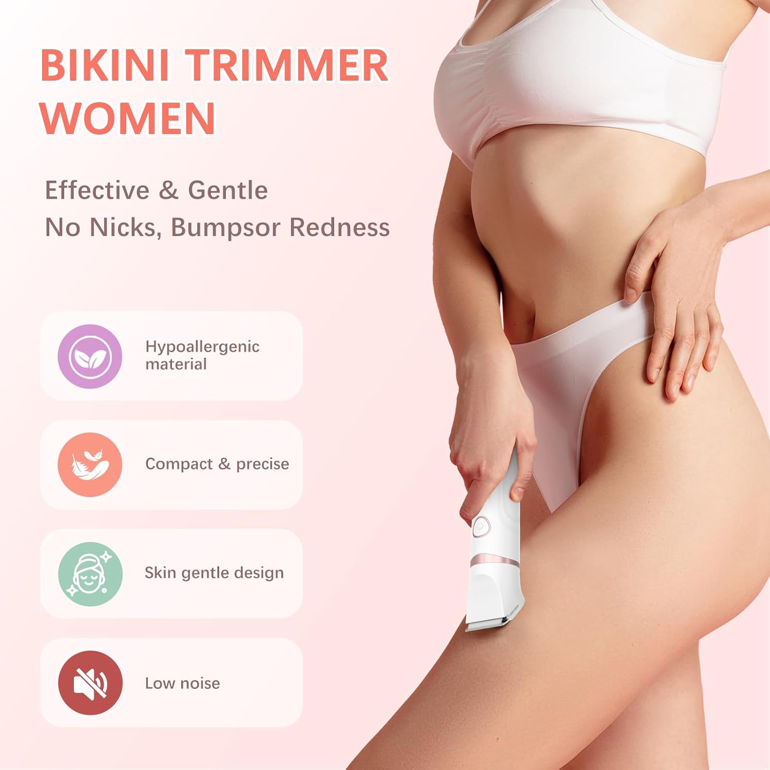 Thumbnail 6 de MAXGROOM 3 in 1 Lady Shaver (Wet & Dry) with IPX6 Waterproof Bikini Trimmer and LED Display