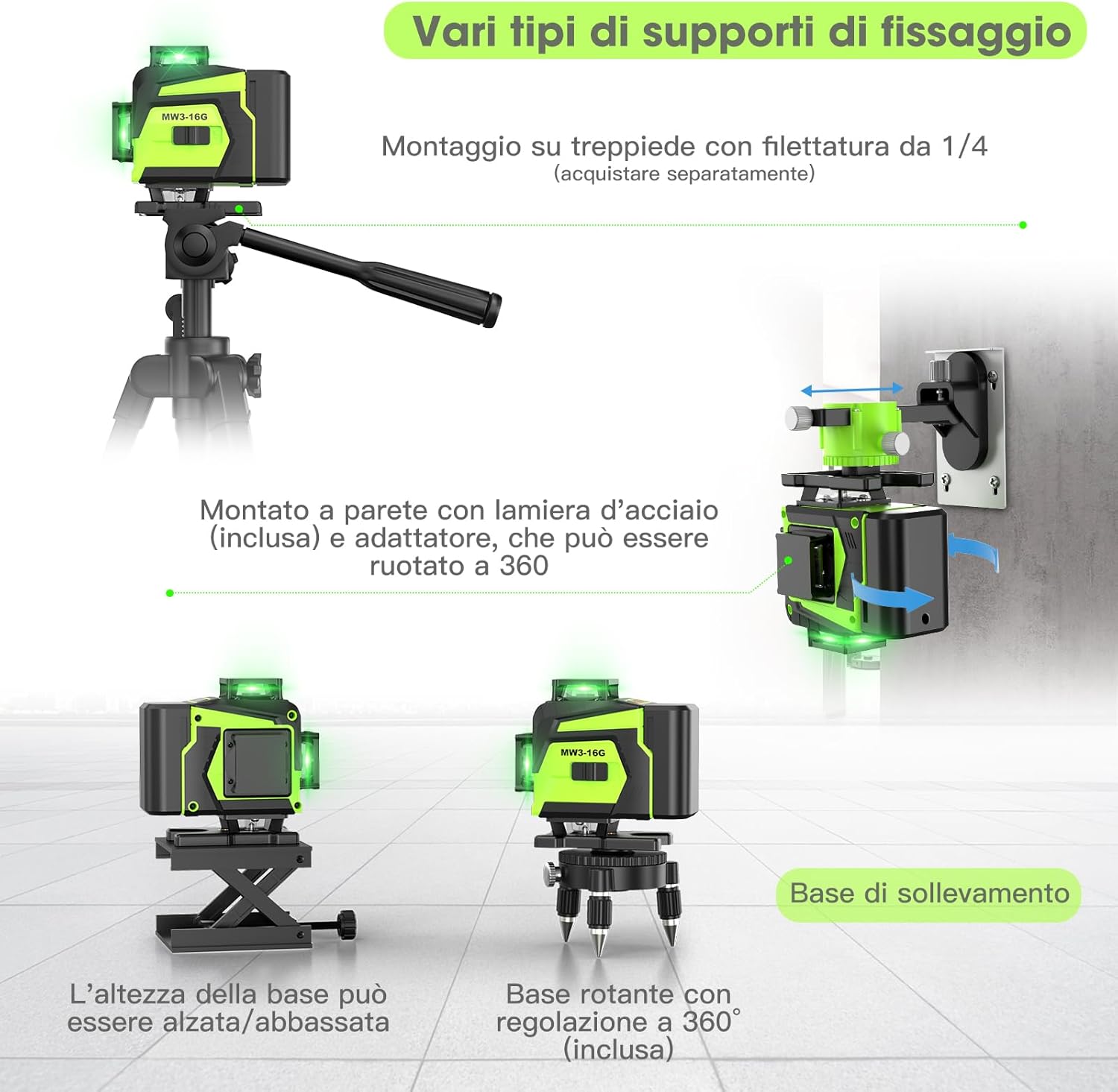Detalle 2 de Livella laser autolivellante 16 linee 360° 📐