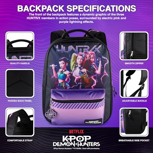 Thumbnail 4 de AI ACCESSORY INNOVATIONS Huntrix 16” Backpack for Girls (Rumi, Zoey & Mira)