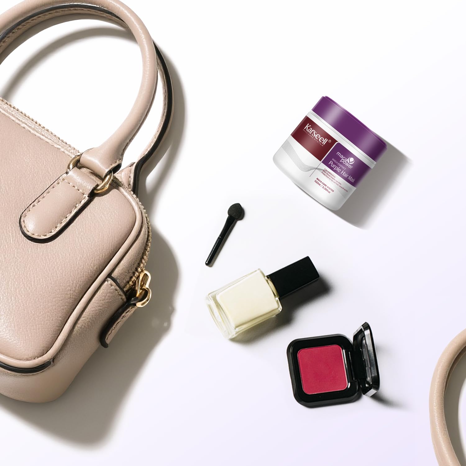 Detalle de Karseell Purple Haarmaske 100 ml – violett für Blond-, Grauab Haar