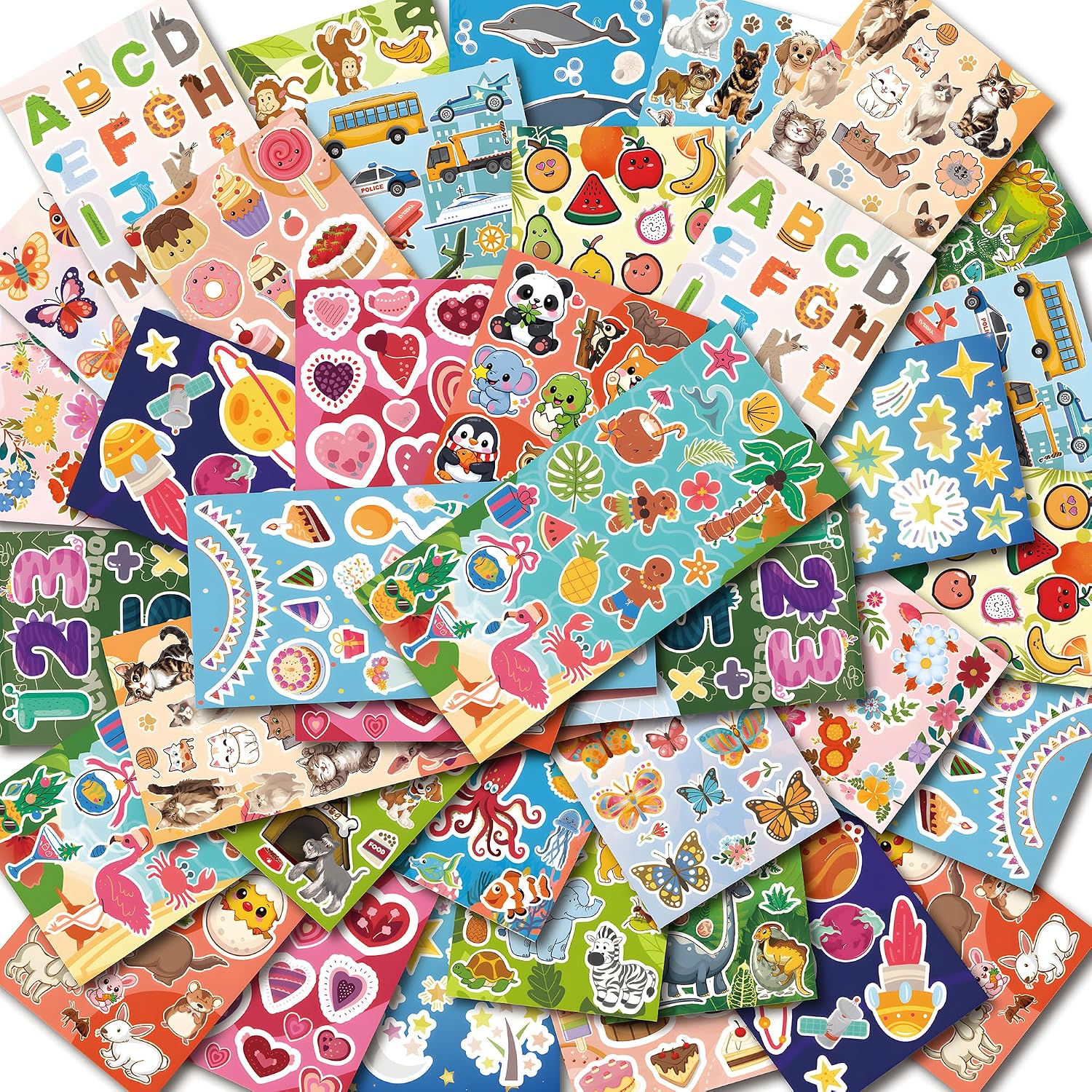 Detalle de OHOME 36-Sheet Kids Sticker Pack, 600+ Vinyl Stickers in 18 Themes