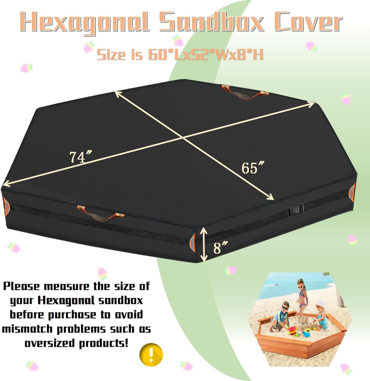 Detalle de Hexagonal Sandbox Cover, 600D Oxford Fabric