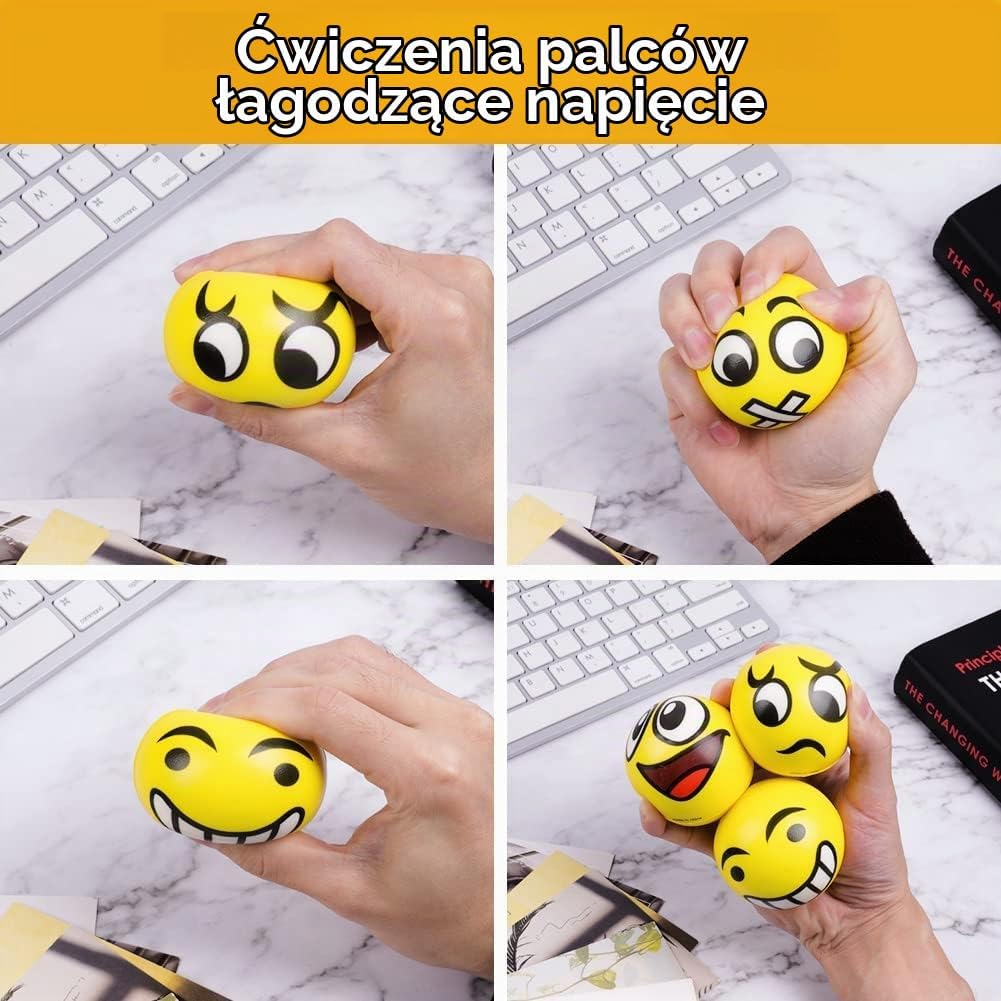 Thumbnail 2 de Ainiv piłki antystresowe, zestaw 12 szt., PU, średnica 6 cm