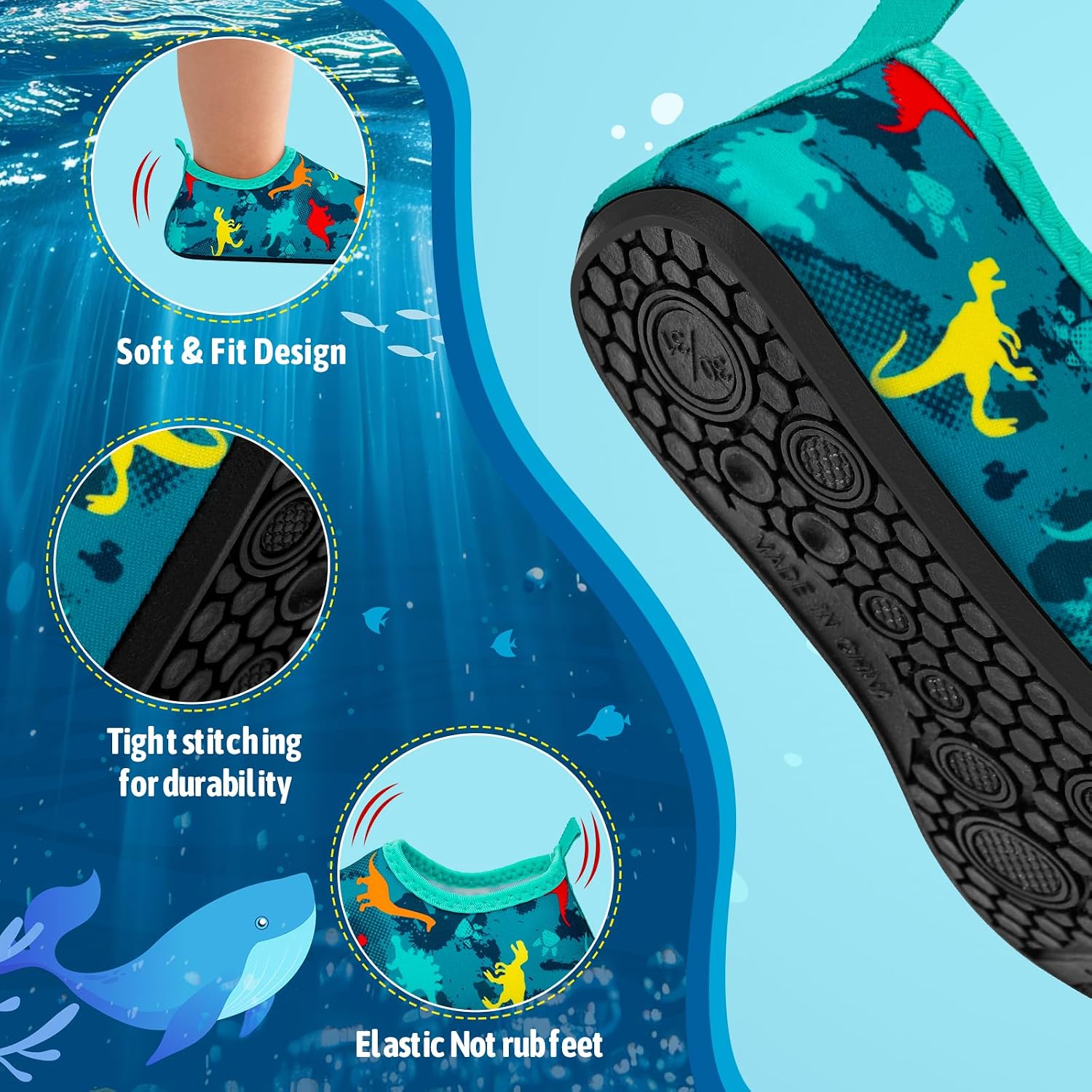 Thumbnail 2 de Kids Water Shoes for Toddlers – Non-Slip Quick-Dry Beach Shoes for Boys & Girls