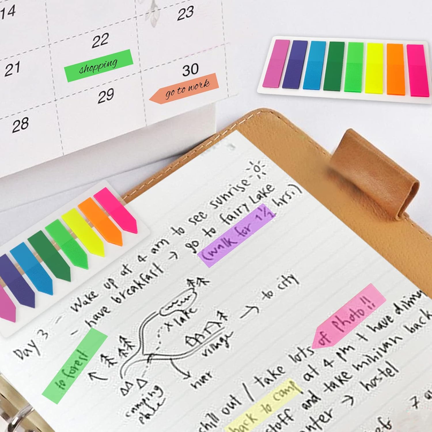 Thumbnail 6 de OWLkELA 800pcs Sticky Tabs (8 Colour Index Tabs) for Page Marking & Writable Notes