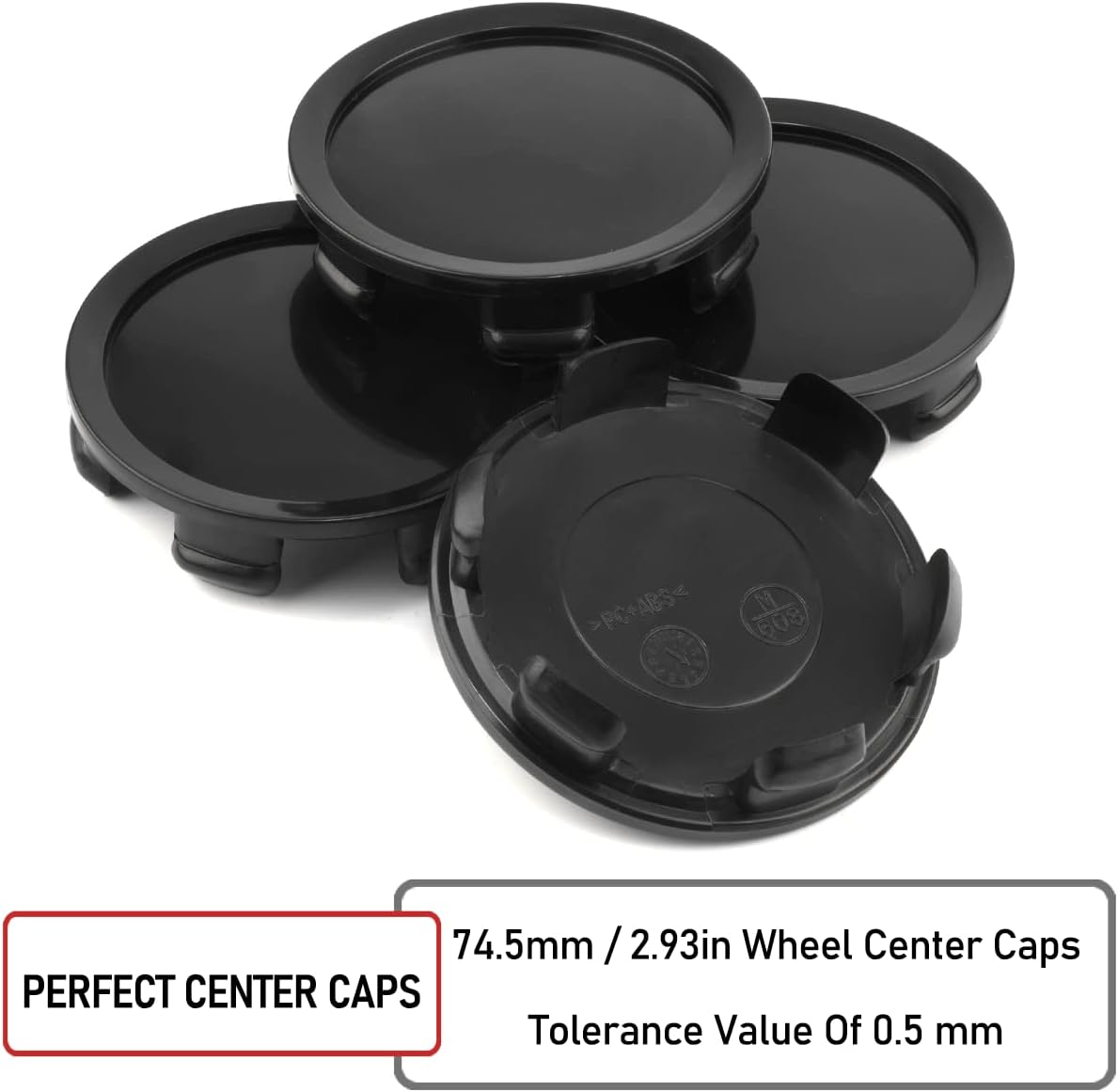 Detalle de RhinoTuning 4 Pcs 74.5 mm Wheel Centre Caps for OZ Racing Superforgiata Rims / S2000 AP2V2