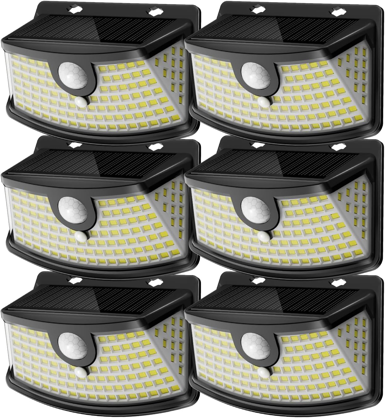 Aootek New Solar Motion Sensor Lights 120 LEDs (6-Pack) with 270° Wide Angle, IP65 Waterproof