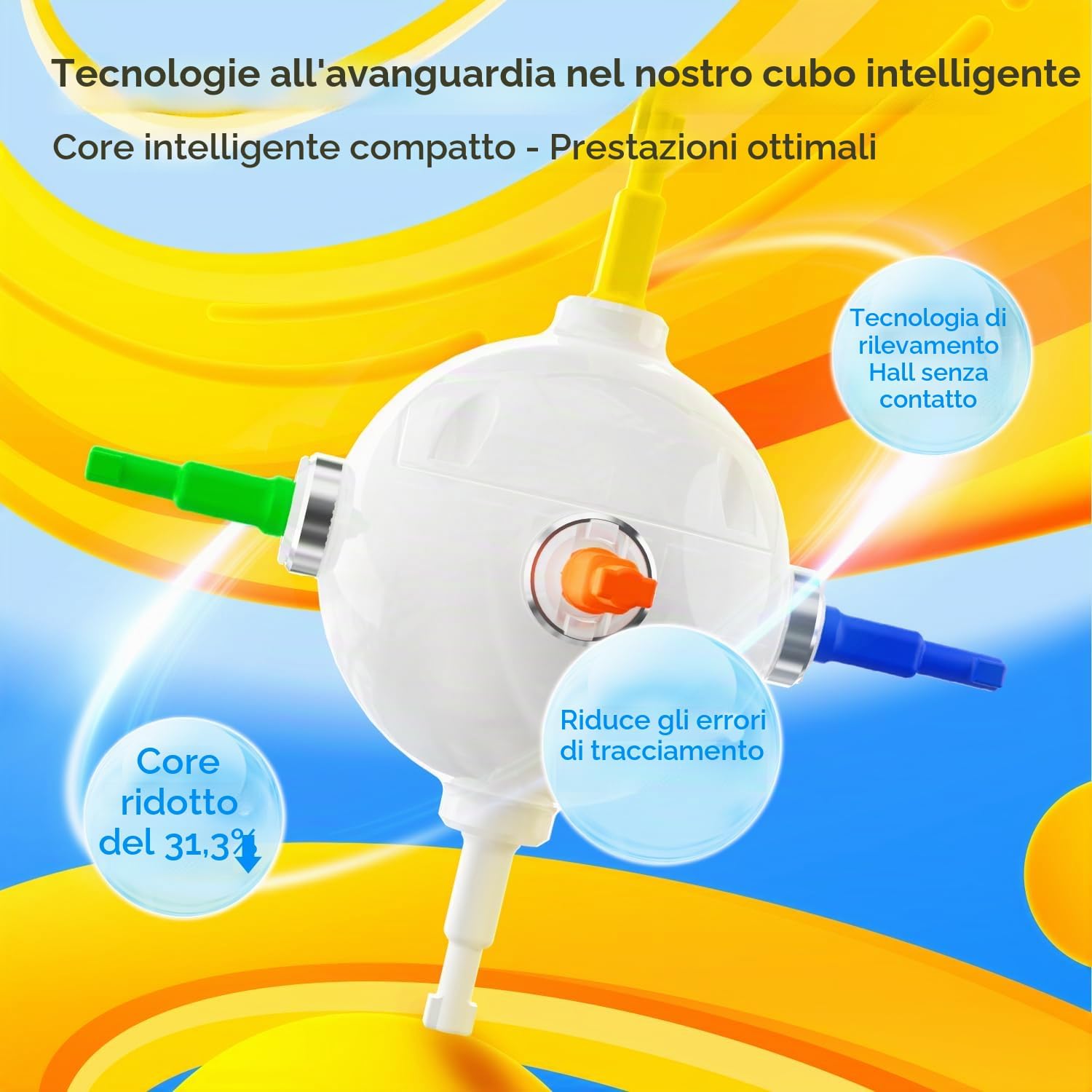 Detalle de GAN 356 i carry2: Cubo Magico 3x3 Magnetico con App e Batai di Prestazione
