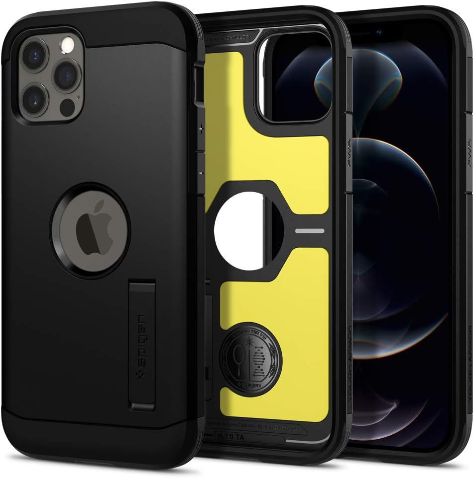 Detalle de Spigen Tough Armor coque pour iPhone 12 / iPhone 12 Pro – Noir