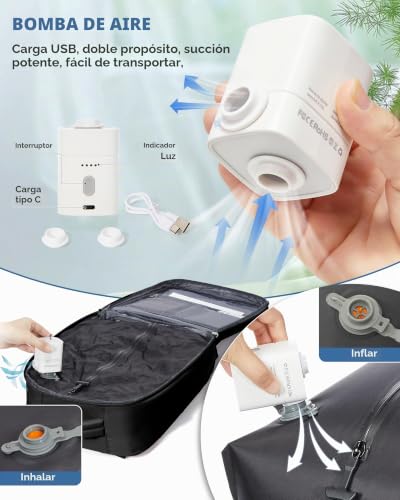 Thumbnail 6 de SZLX Mochila de Vacío para cabina con bomba integrada — 40×30×17 cm, sistema de compresión al vacío