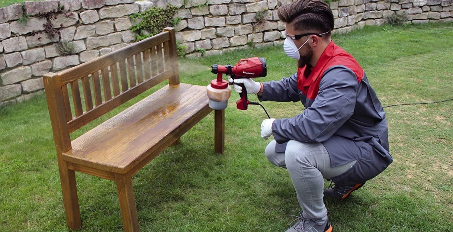 Detalle de Einhell TC-SY 400 P : Pistolet à peinture électrique (400 W) pour laques et vernis avec accessoires
