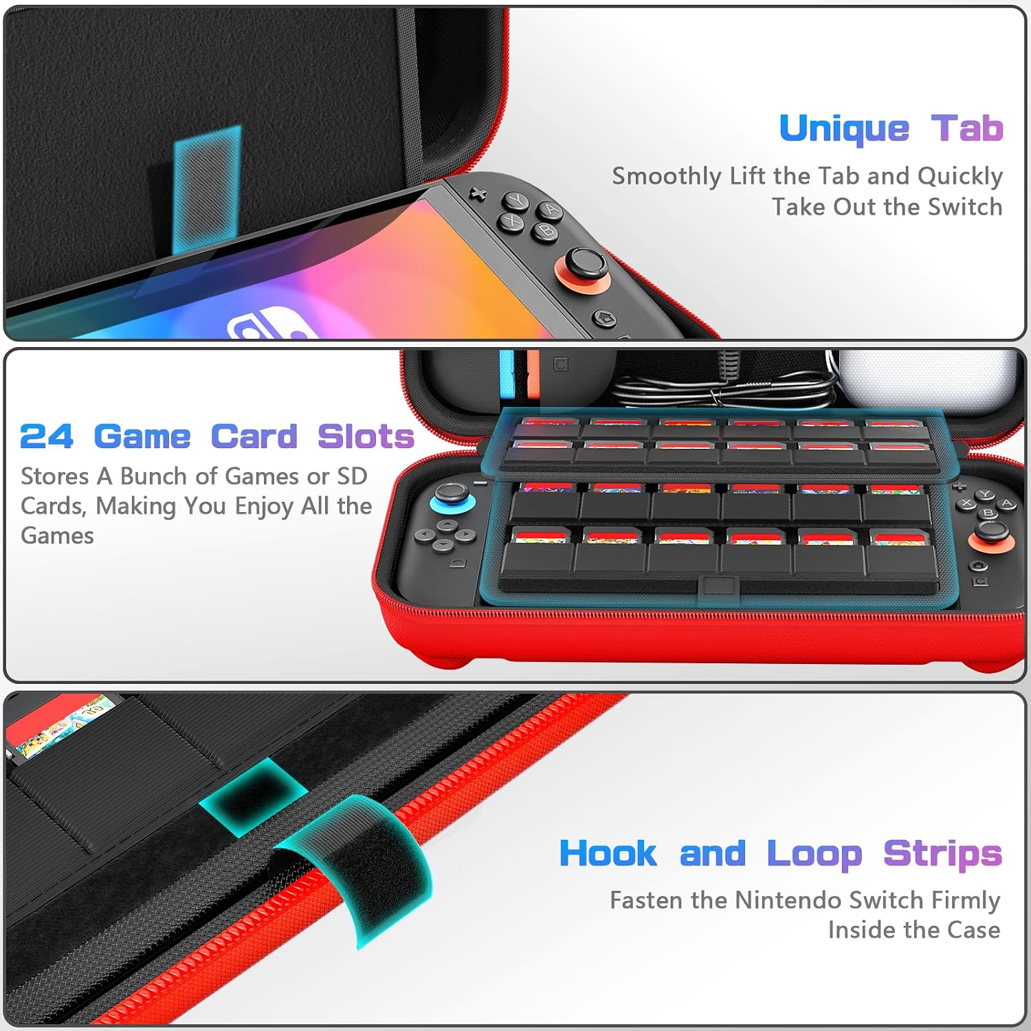 Thumbnail 4 de daydayup Switch Carrying Case 24-Game Slots