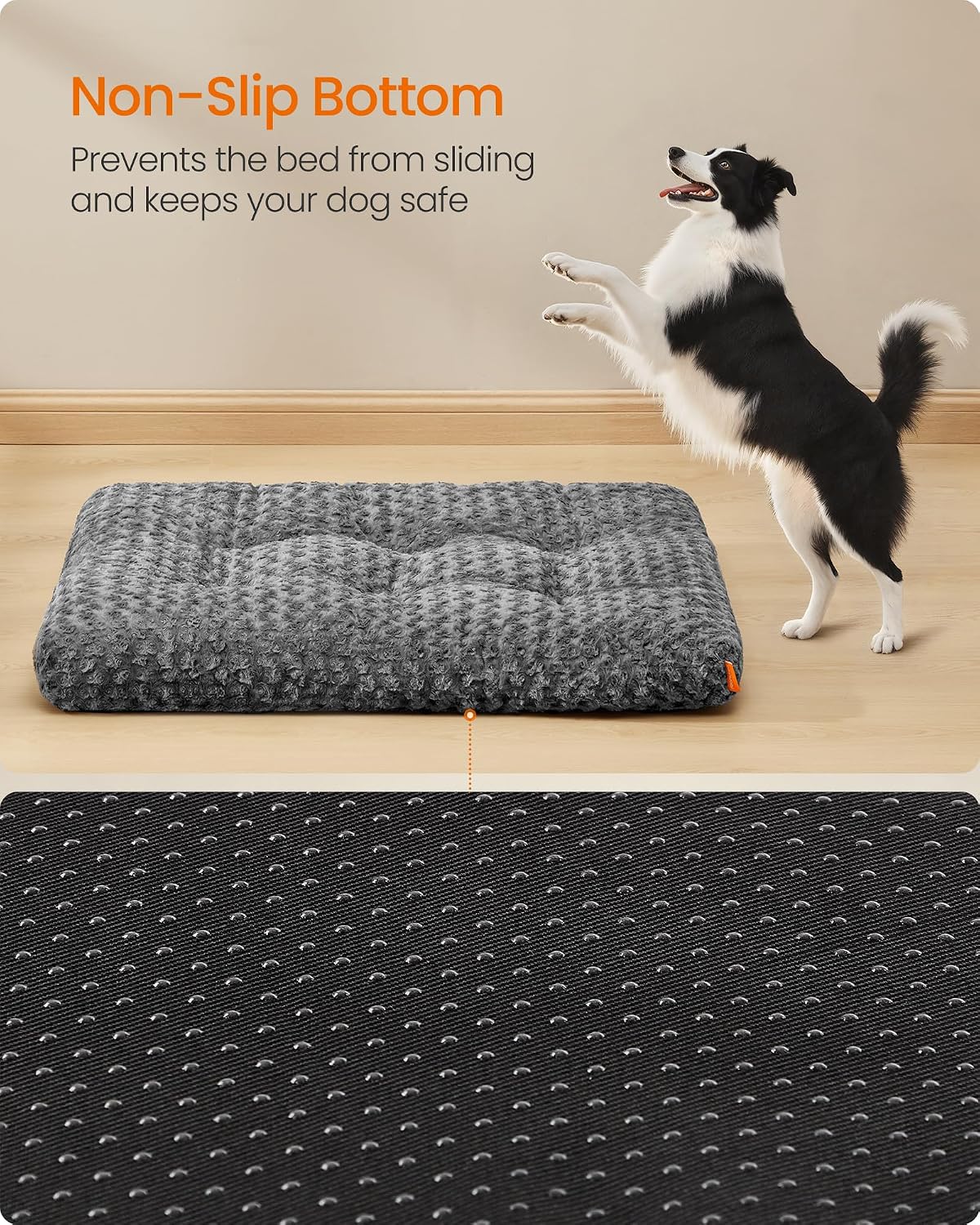 Detalle 1 de FEANDREA PGW293GN01 XL Dog Bed, 10 cm PP Padding, Washable Plush, Non-Slip Base