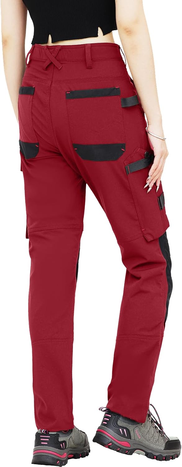 Detalle de WORK IDEA Women's Cargo Work Trousers: Stretchy, Durable & Practical Utility Pants