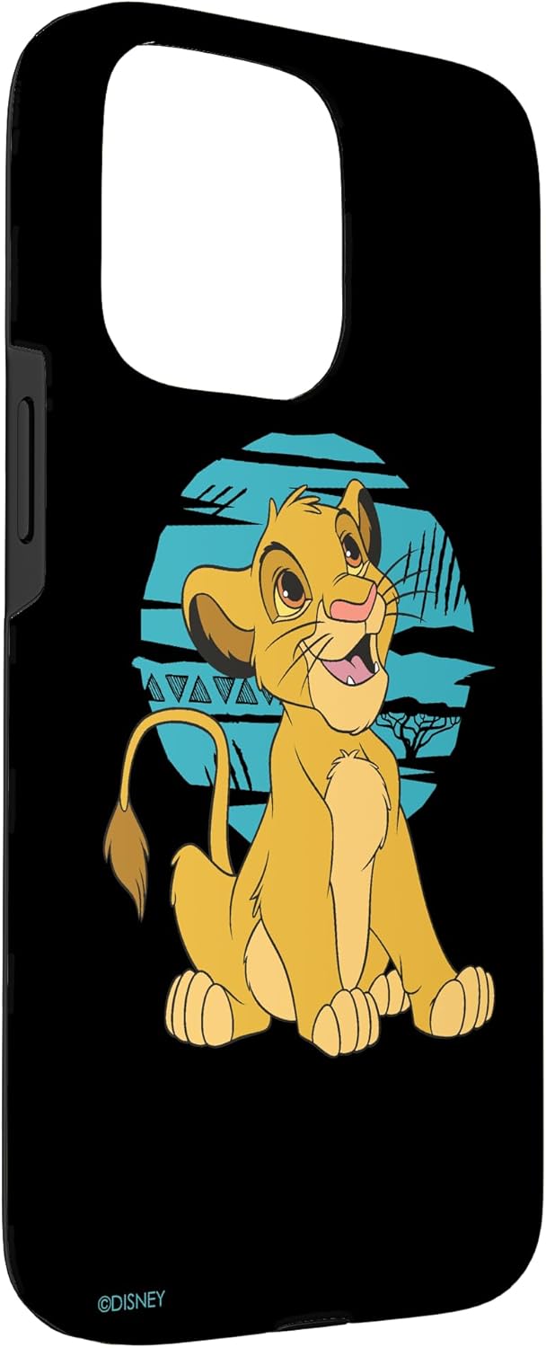Thumbnail 2 de Disney Le Roi Lion Young Simba Happy Bleu Retro – Coque pour iPhone 15 Pro Max
