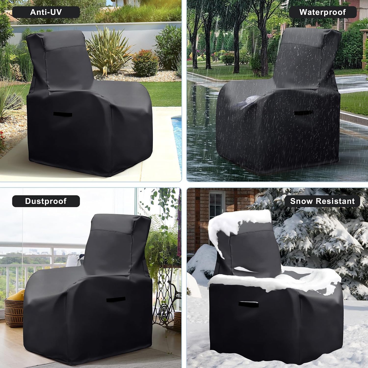 Thumbnail 2 de ART TO REAL Garden Chair Covers Waterproof 600D Oxford – Heavy-Duty UV Resistant