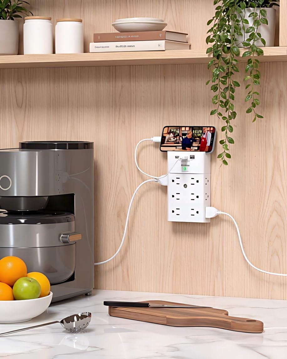 Detalle 2 de Addtam Wall Outlet Extender with 12 Outlets