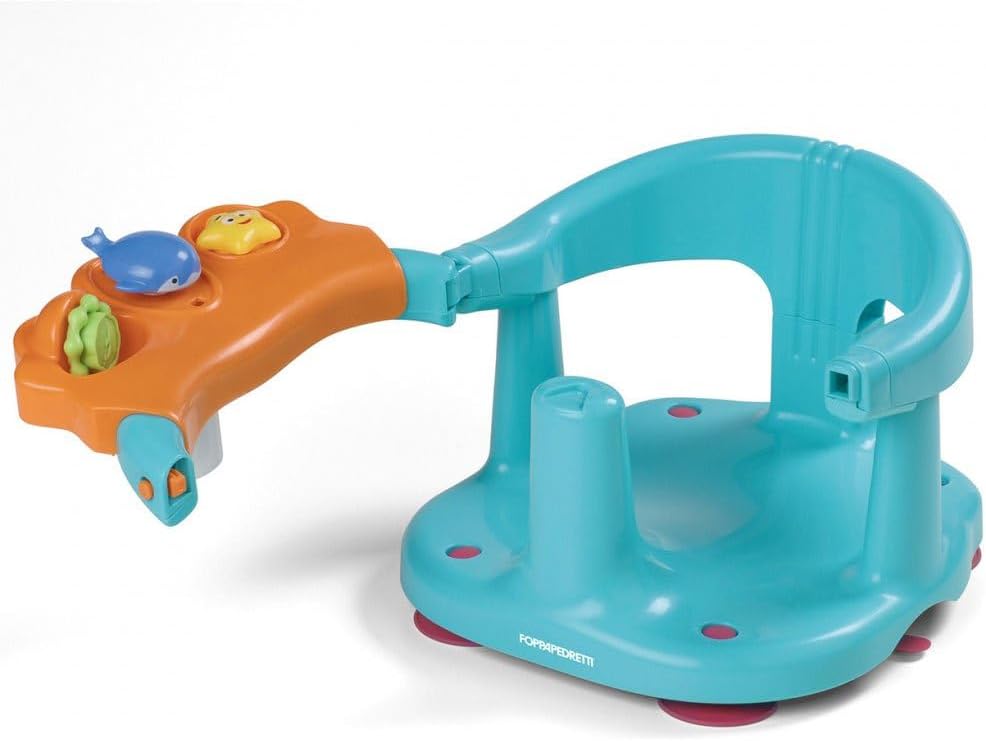 Detalle de Foppapedretti Seggiolino Da Bagno Tuffetto 30x38.5x24.5 cm, per Bambini fino a 13 kg, arancio-azzurro