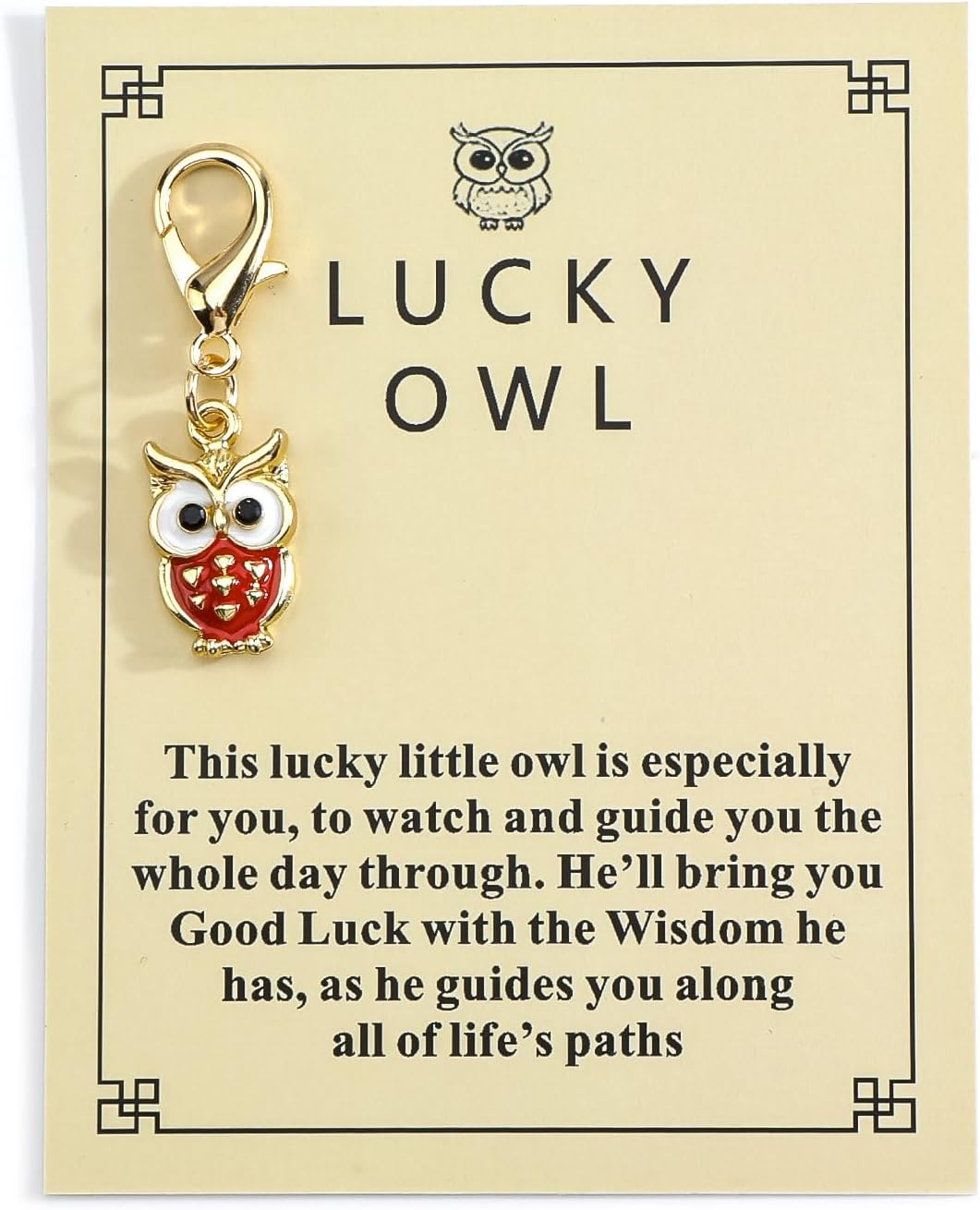 Thumbnail 4 de Gallkeat Good Luck Owl Keychain with Inspirational Card