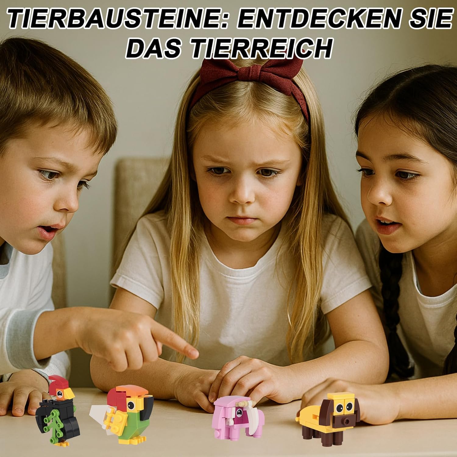 Thumbnail 5 de Lixstyea 12er Pack Mini Bausteine Tiere – 3-in-1 Tier-Konstruktionsspielzeug Set für Kinder ab 6 Jahren