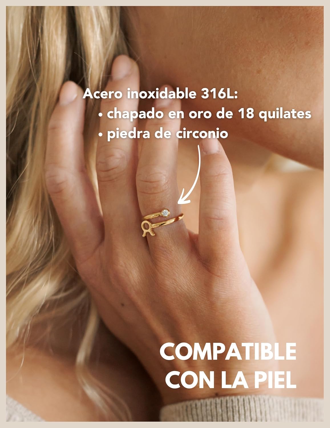 Detalle 2 de GD GOOD.designs Anillo del zodiaco oro 18K