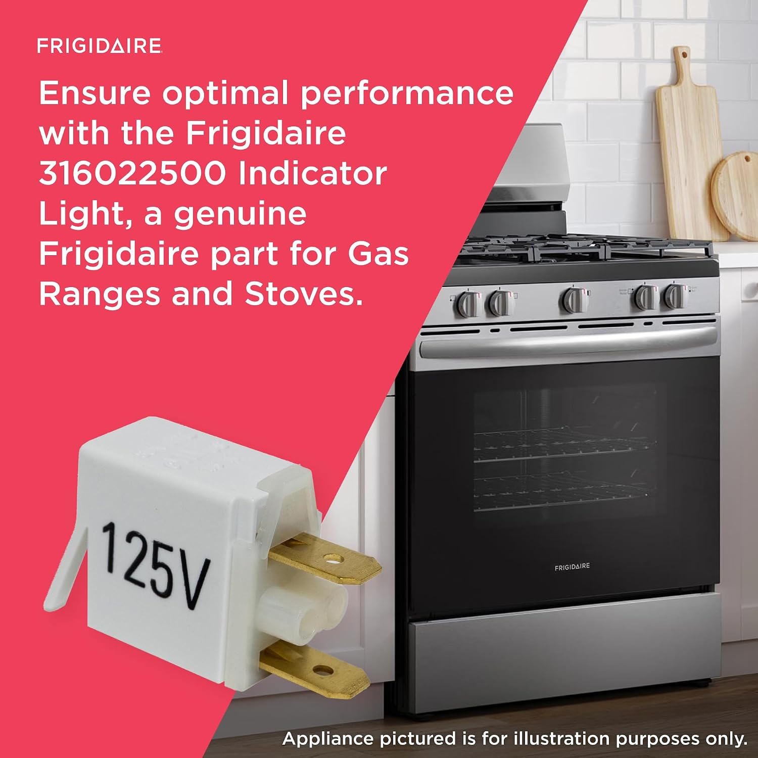 Detalle de Frigidaire Gas Range Indicator Light 316022500
