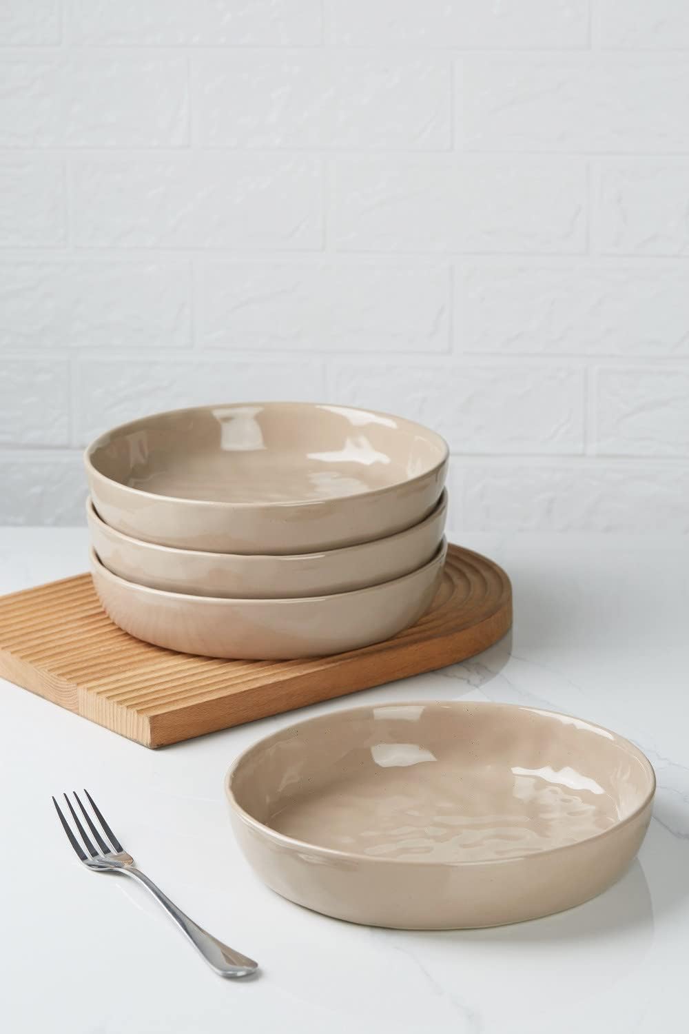 Thumbnail 5 de famiware Mars 8.5" Pasta Bowl Set — Cinnamon Brown 🍽