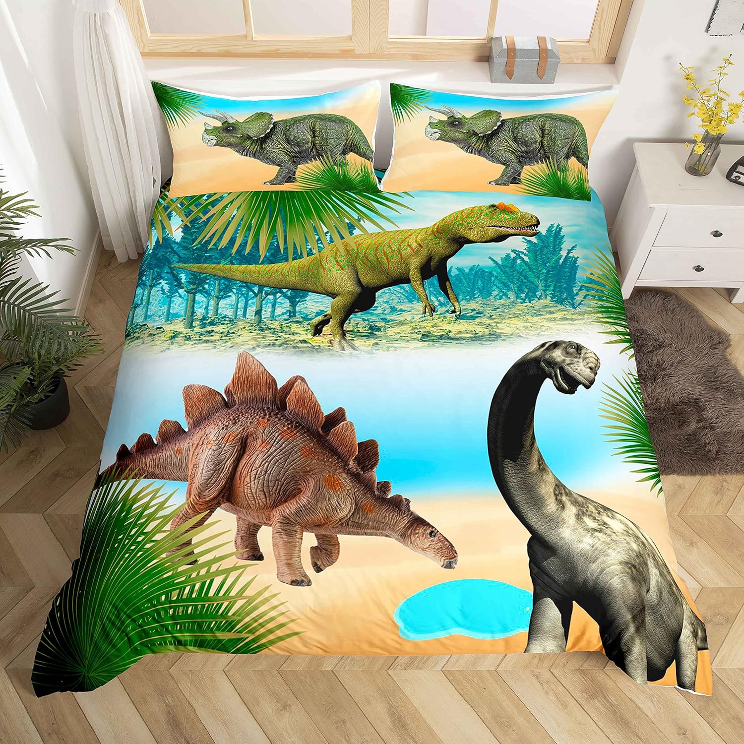 Thumbnail 6 de Homemissing Weißes Pferd Bettwäsche-Set für Kinder, 135x200 cm – Mikrofasern, 3D Druck, pflegeleicht