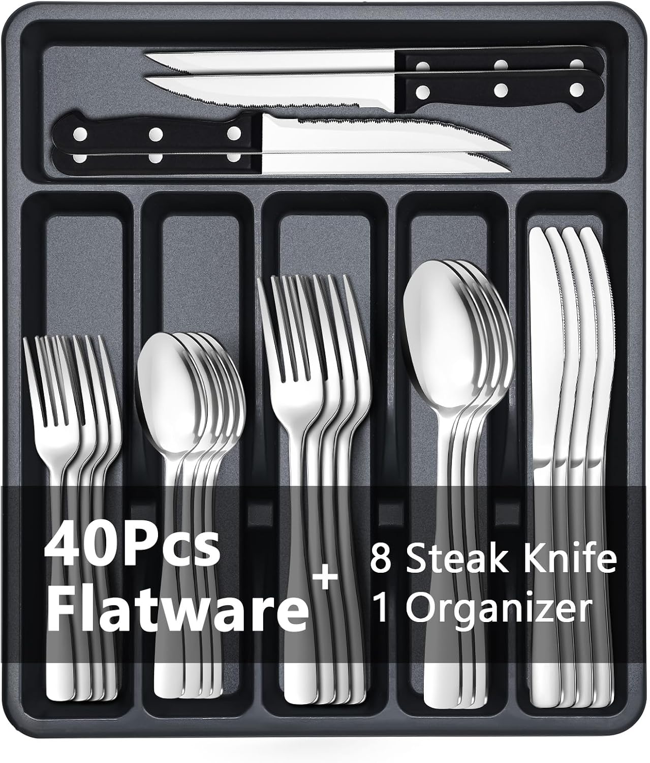 Detalle de BEWOS Silverware Set 49-Piece