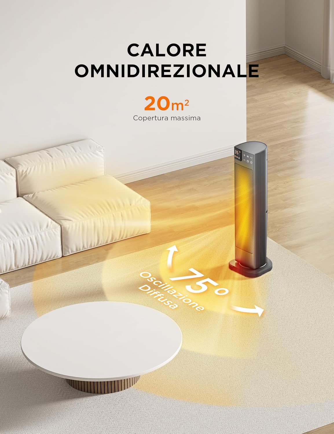 Detalle 2 de Midea NTH20-22ERSE Stufa elettrica 2000W