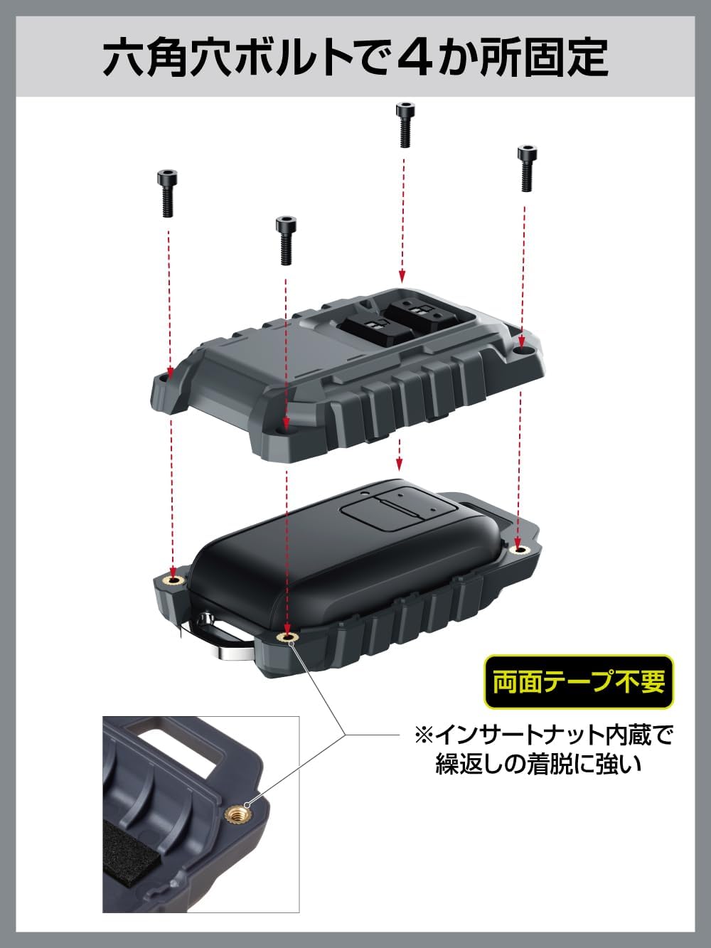 Detalle de 星光産業 EXEA E142JM スマートキーカバー2 グレー PC-ABS製 ジムニー対応