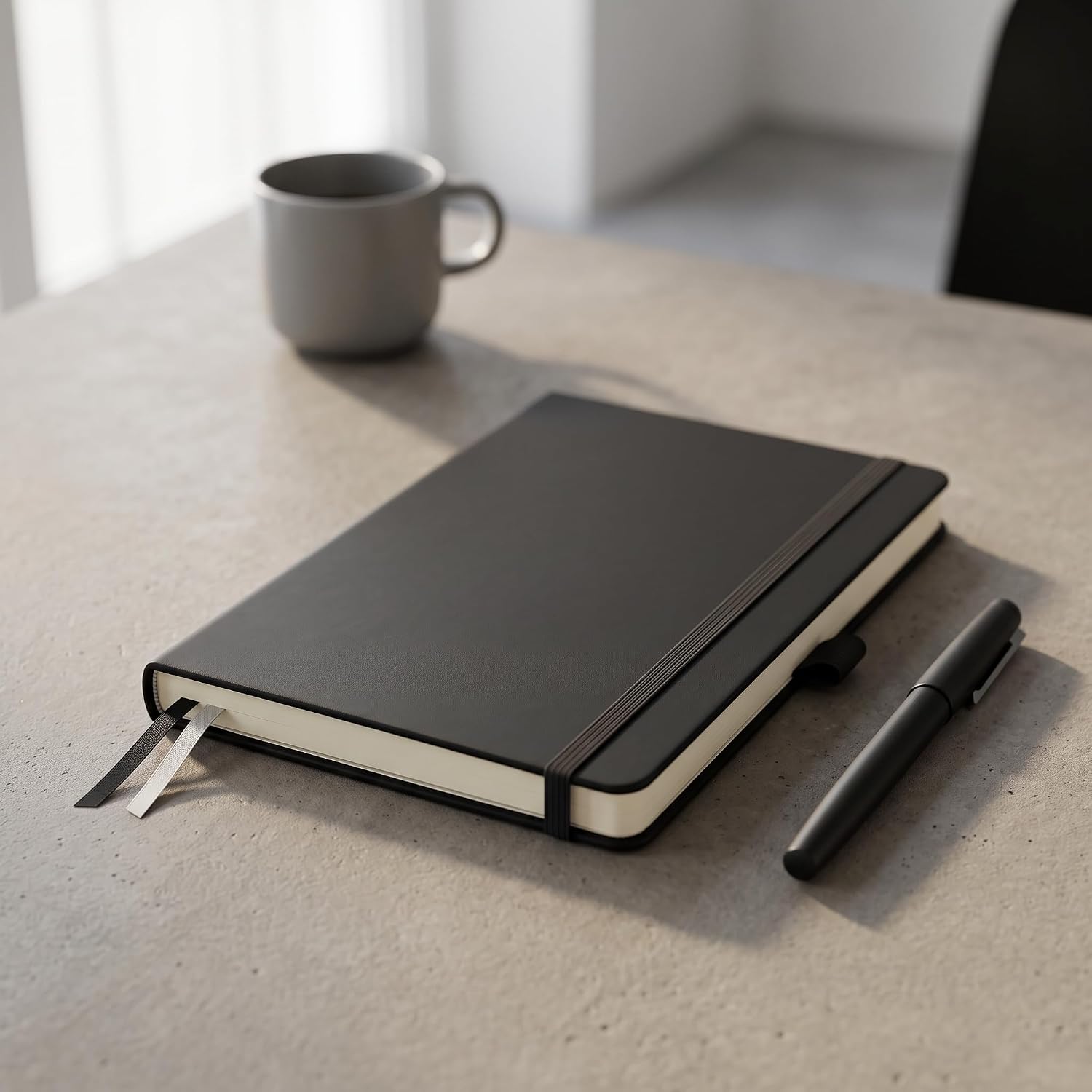 Thumbnail 6 de AHGXG Blank Journal Notebook, A5, 160 Pages, 120 GSM Paper, Black