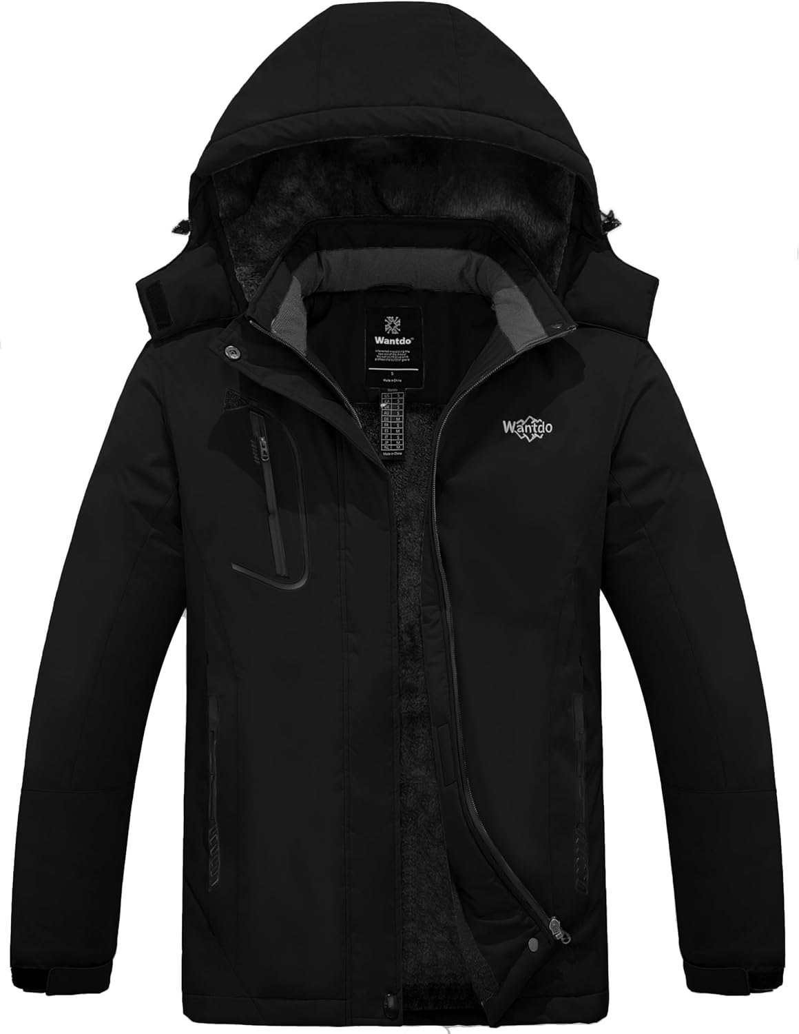 Detalle de Wantdo Women's Winter Ski Jacket, 10,000 mm Waterproof, Removable Hood