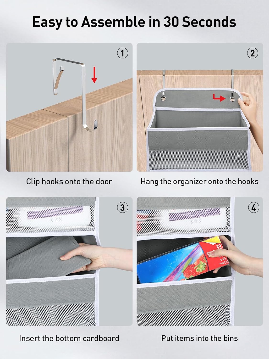 Thumbnail 5 de Yecaye over-the-door organizer with 4 pockets