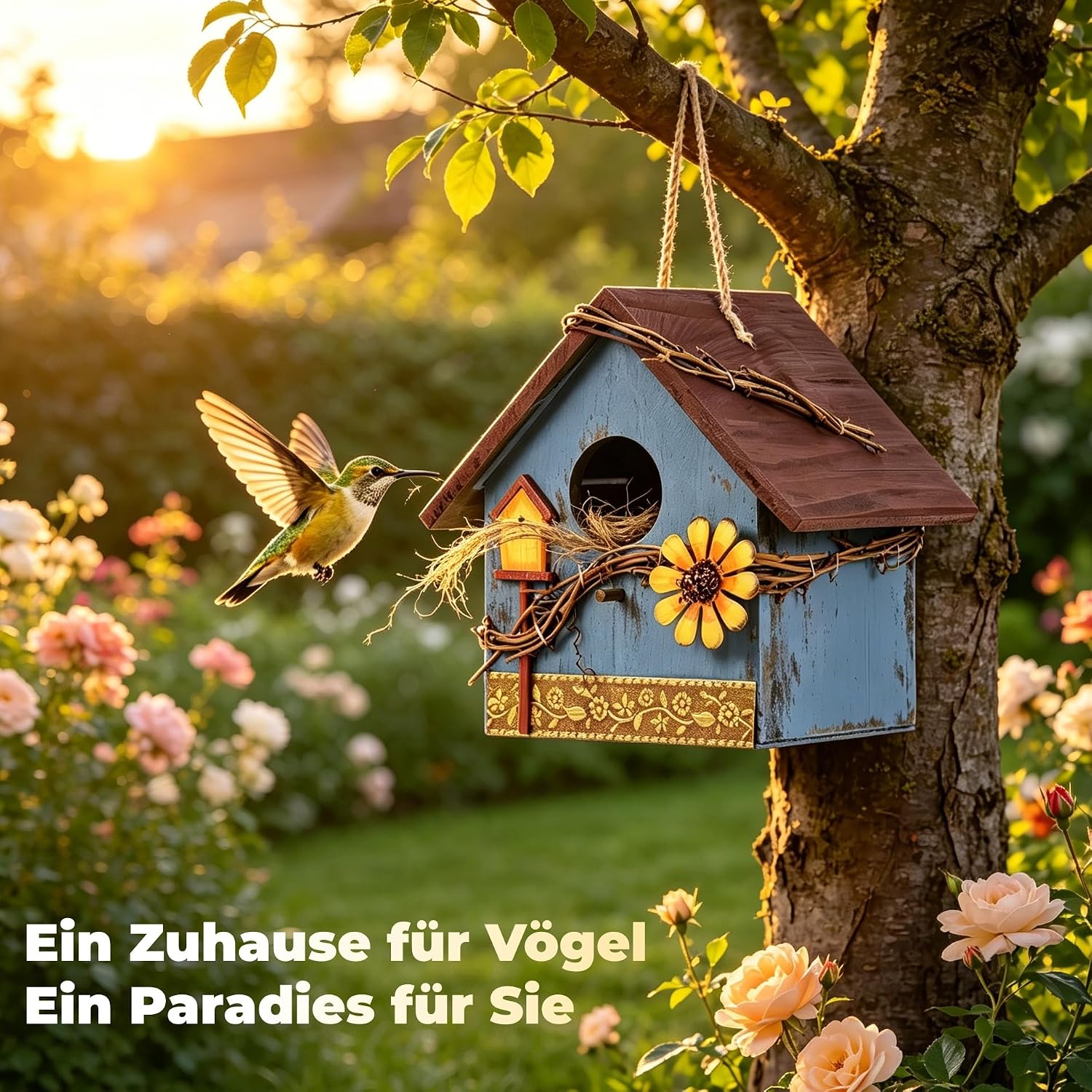 Detalle de JUJOYBD Vogelhaus Nistkasten Meisen