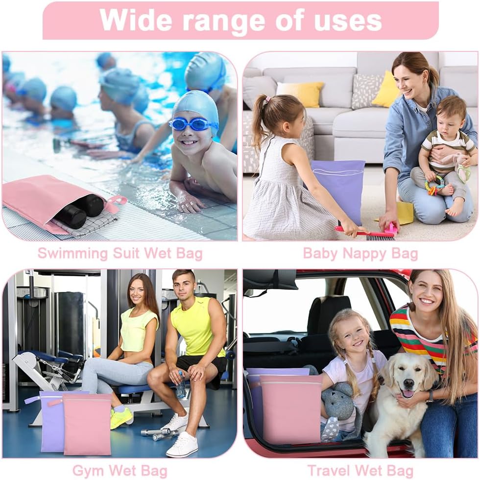 Thumbnail 6 de AOOSA 2PCS Wet Bags: Reusable Cloth Diaper Bags with Handle and Zipper