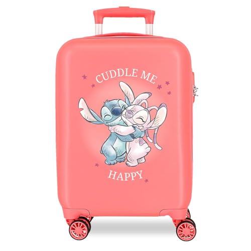 Detalle de Joumma Disney Stitch Cuddle me Maleta de cabina 34 L rosa