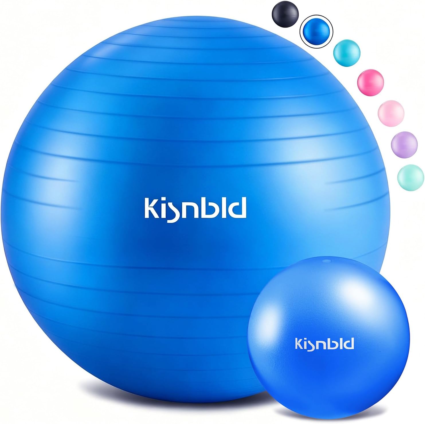 kisnbld Exercise Ball: Extra Thick Yoga Ball for Safe, Versatile Workouts