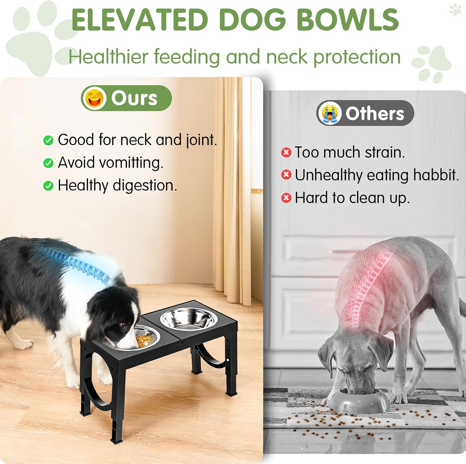Detalle 1 de XIAZ Elevated Dog Bowls 1L