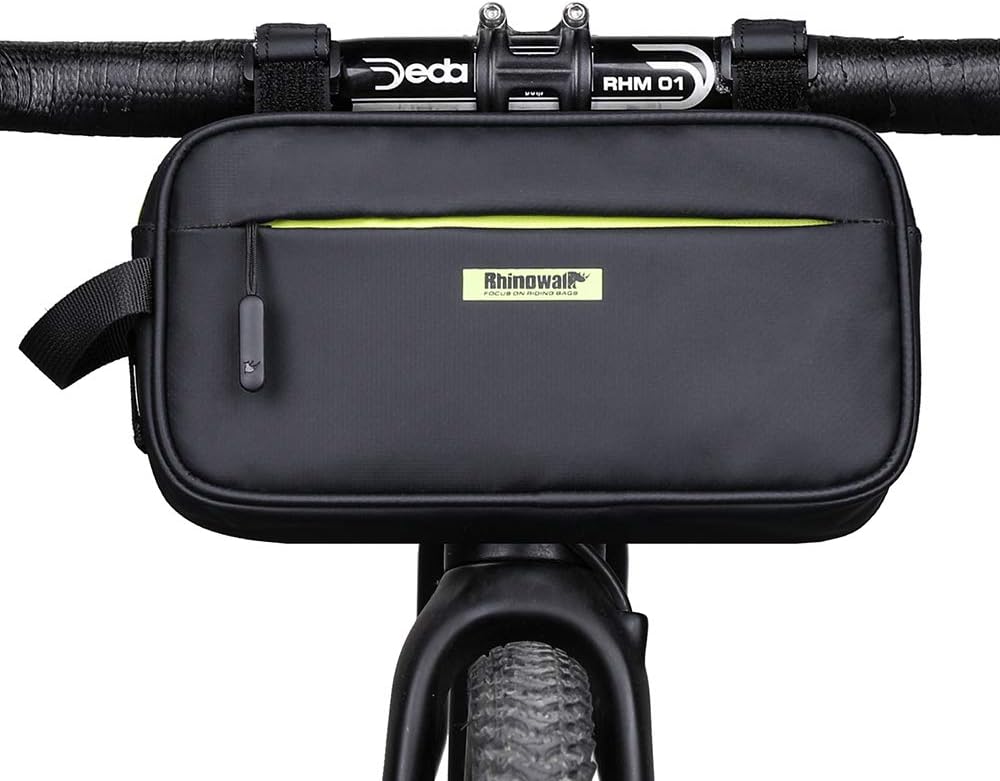 SANRUI Bike Handlebar Bag (1680D polyester) – front crossbar storage for MTB, road and commuting