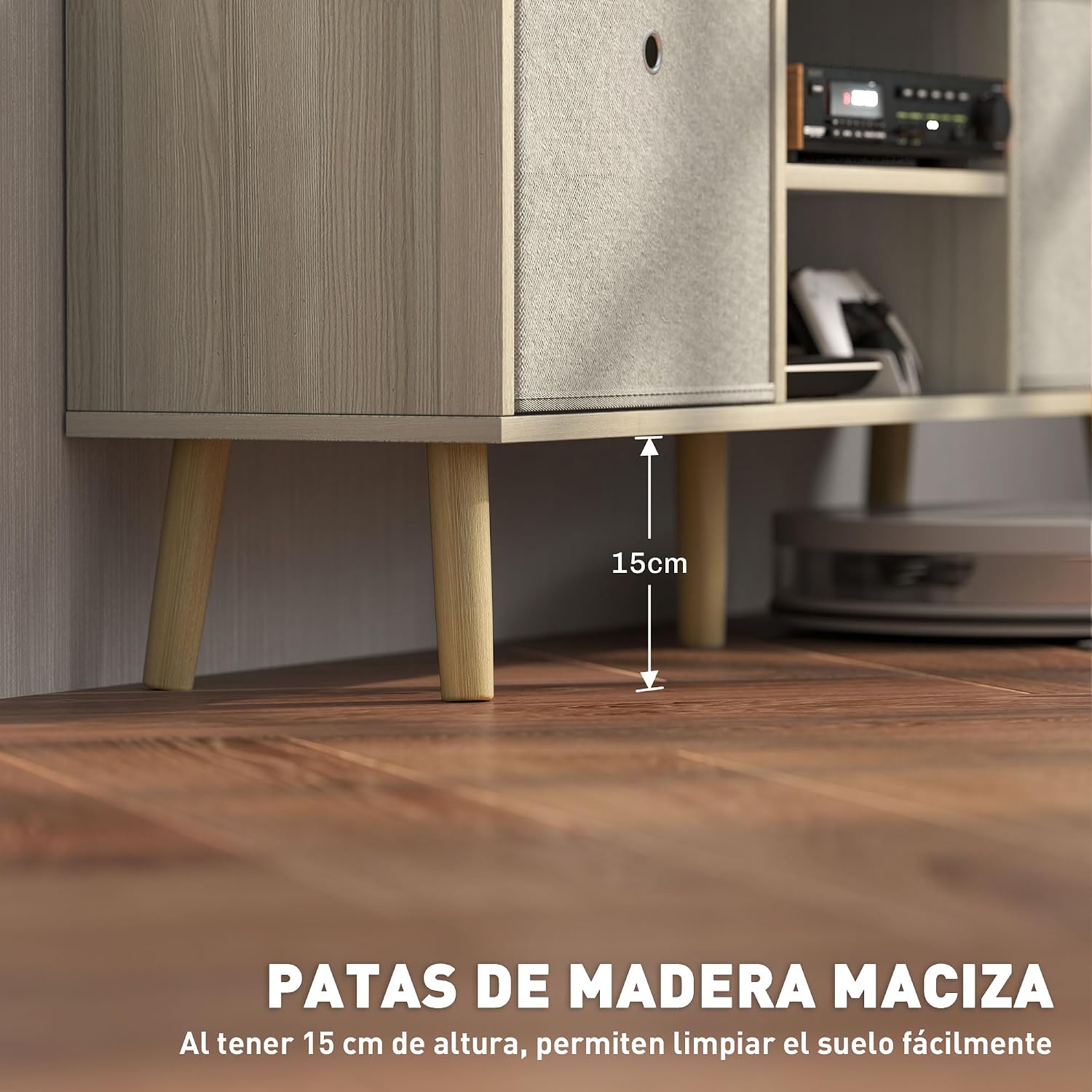 Thumbnail 5 de HOMCOM Mueble de TV 110 cm beige