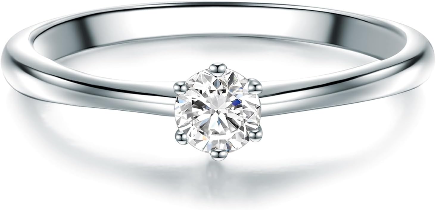 Detalle de Trilani Solitario da Donna in Argento Sterling 925: eleganza accessibile con zirconia
