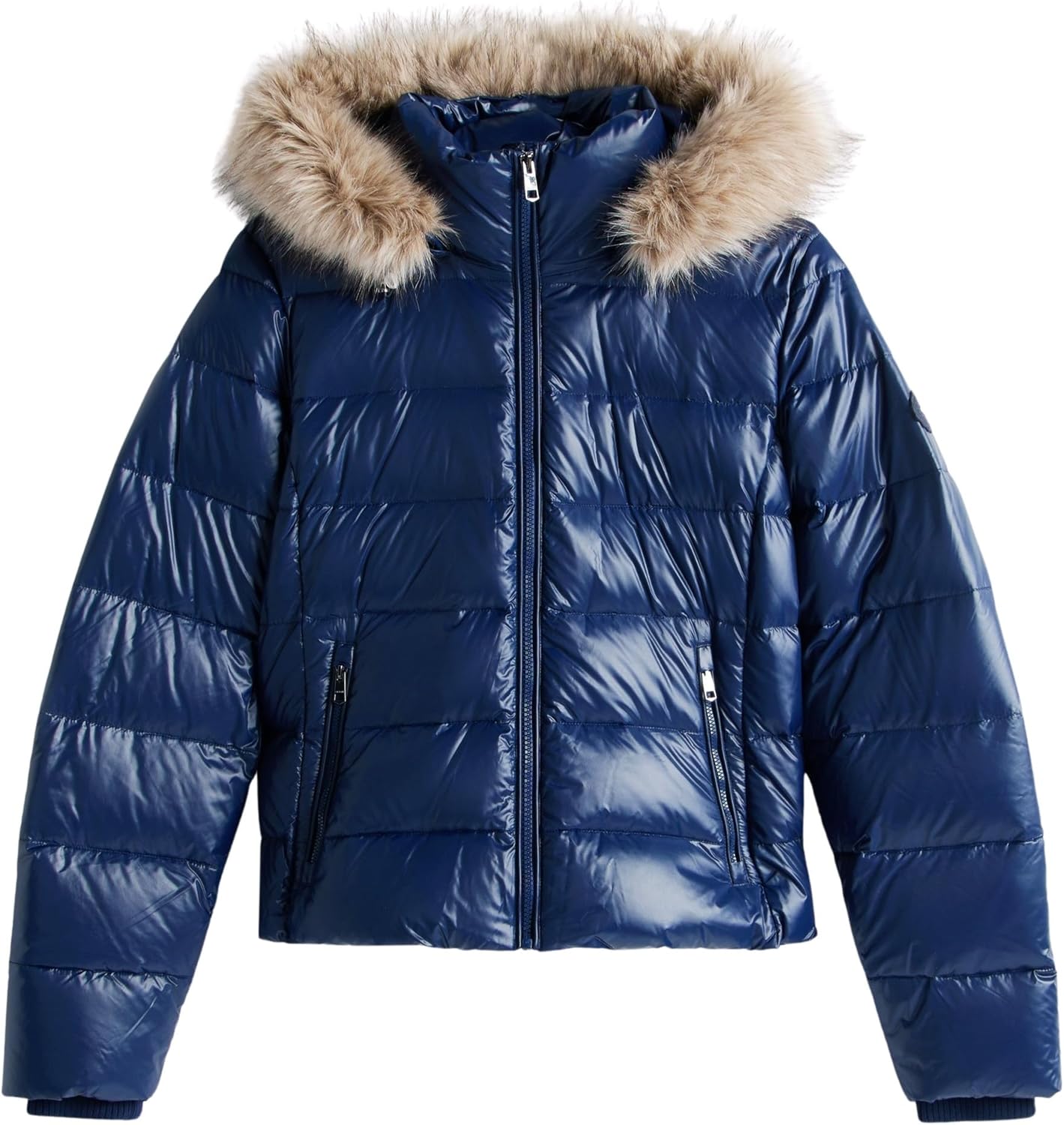 Thumbnail 4 de Tommy Hilfiger Gloss HW Down Slim Jacket W Fur – Piumino da donna in nylon riciclato
