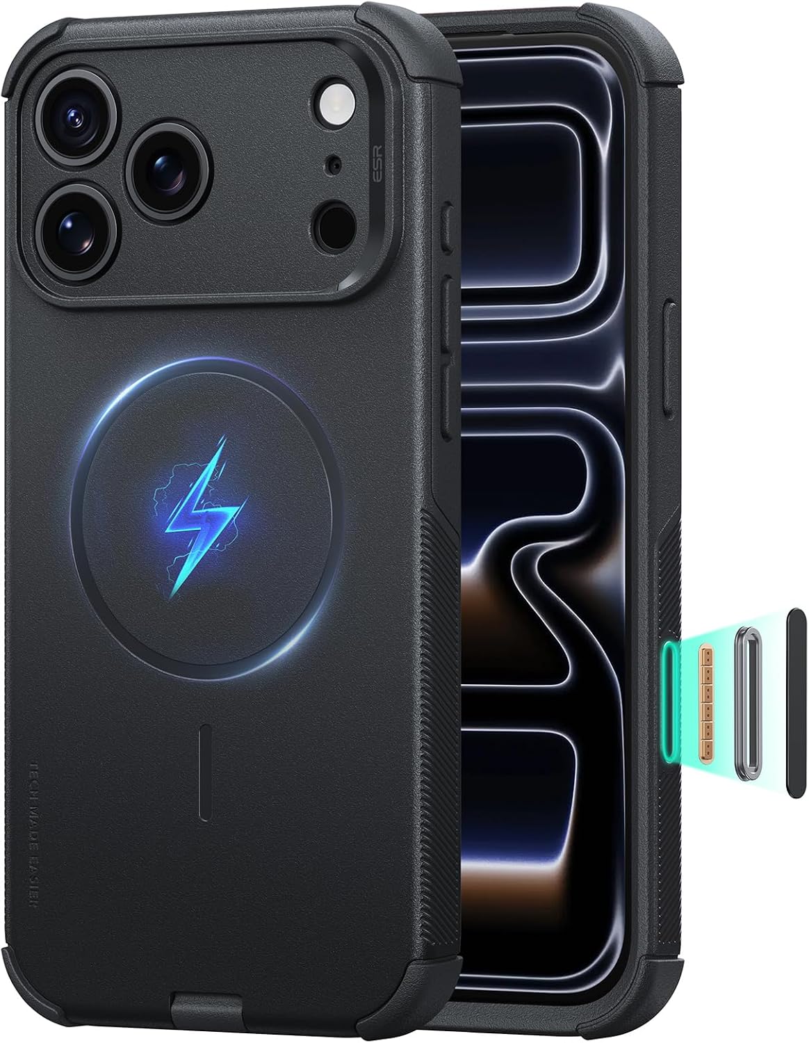 Detalle de ESR iPhone 17 Pro Case 7X military-grade protection