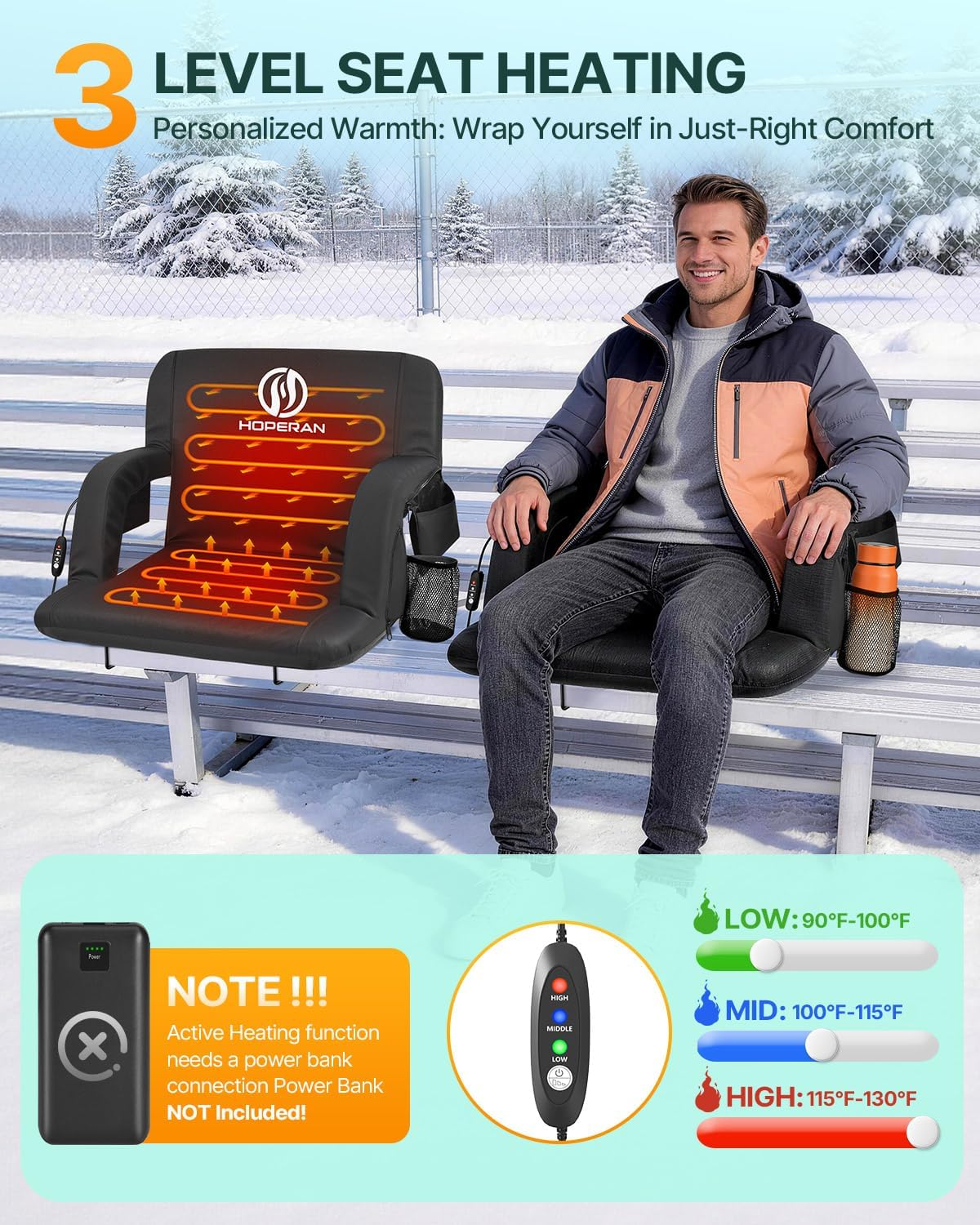 Detalle 2 de HOPERAN Heated Stadium Seat 25