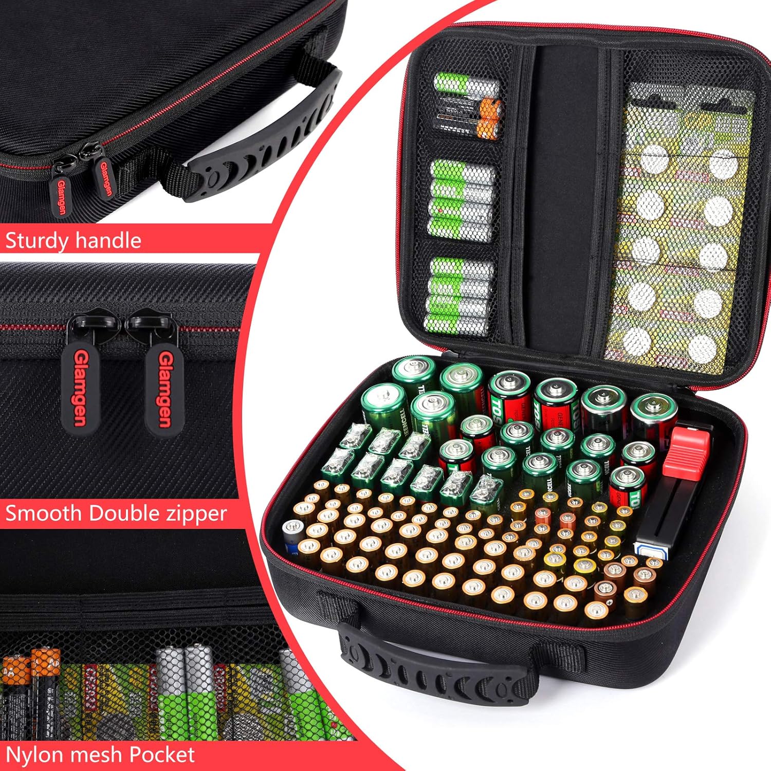Detalle de Glamgen BT168 battery organiser case 104-capacity
